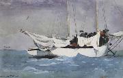 Winslow Homer Key West:Hauling Anchor (mk44) Sweden oil painting reproduction